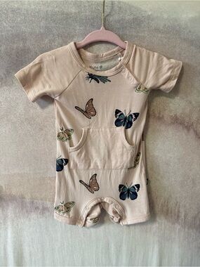 Kyte BABY Blush Butterfly shortall